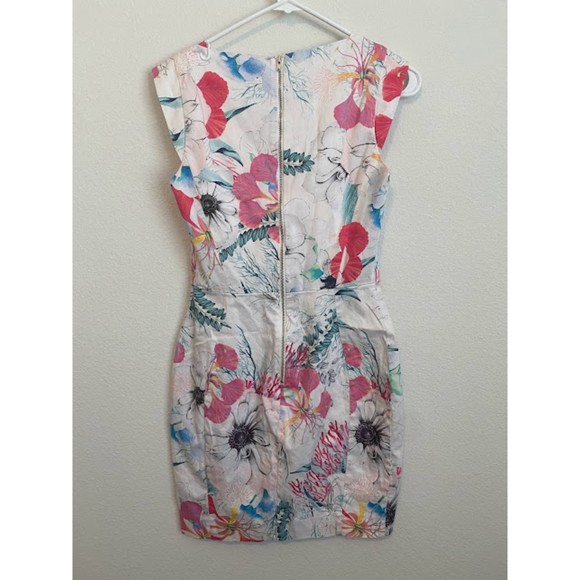 French Connection Floral Reef Sheath Dress 6 - Picture 3 of 7